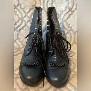 Ariat Competitor Women’s Lace-Up Roper Boots – Navy Leather – Size 8